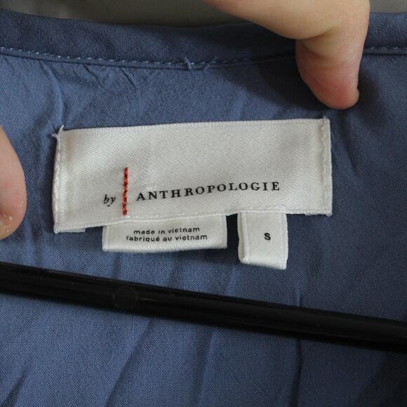 Anthropologie Dress Women Small The Somerset Maxi Blue Tiered Boho Romantic Flow - Picture 8 of 13